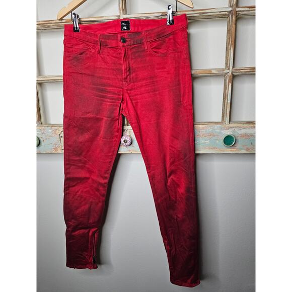 Guess by Marciano Denim - Guess By Marciano Red / Black Overspray ladies size 30 Jeans